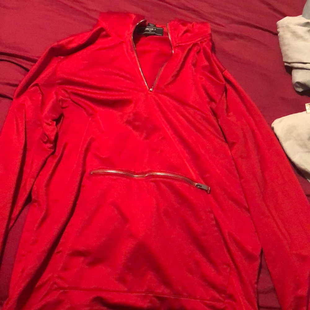 Men’s red forever 21 hoodie